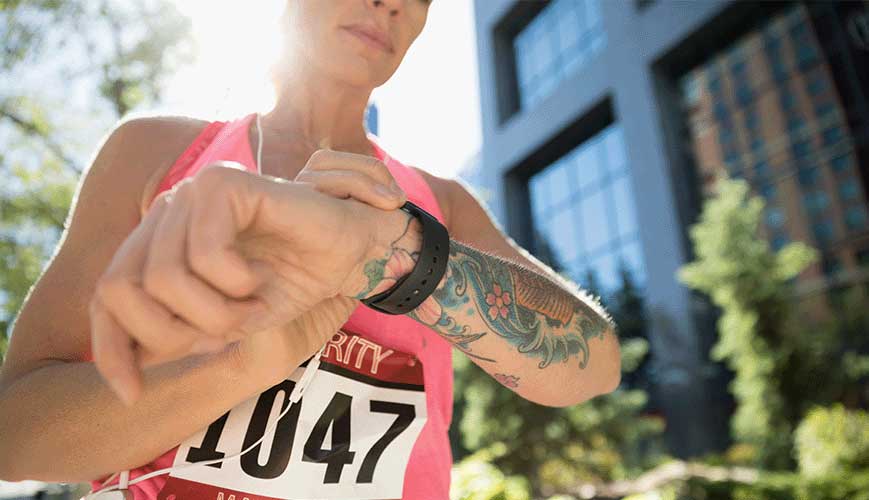 Woman with Wearable Tech